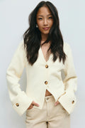 Knitted sculptured cardigan